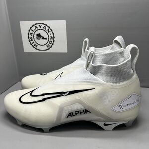 Nike Alpha Menace Elite Football Cleat Men Sz 13.5 White PurePlatinum DM1792-109